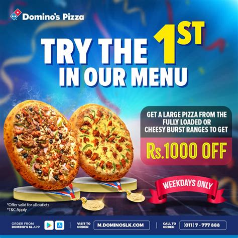dominos sri lanka offers.